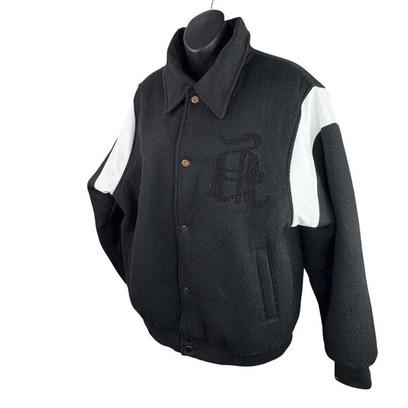 ASK YURSELF Banned Varsity Jacket Black White Men’s M Unisex Women’s XL Academia - Picture 3 of 16